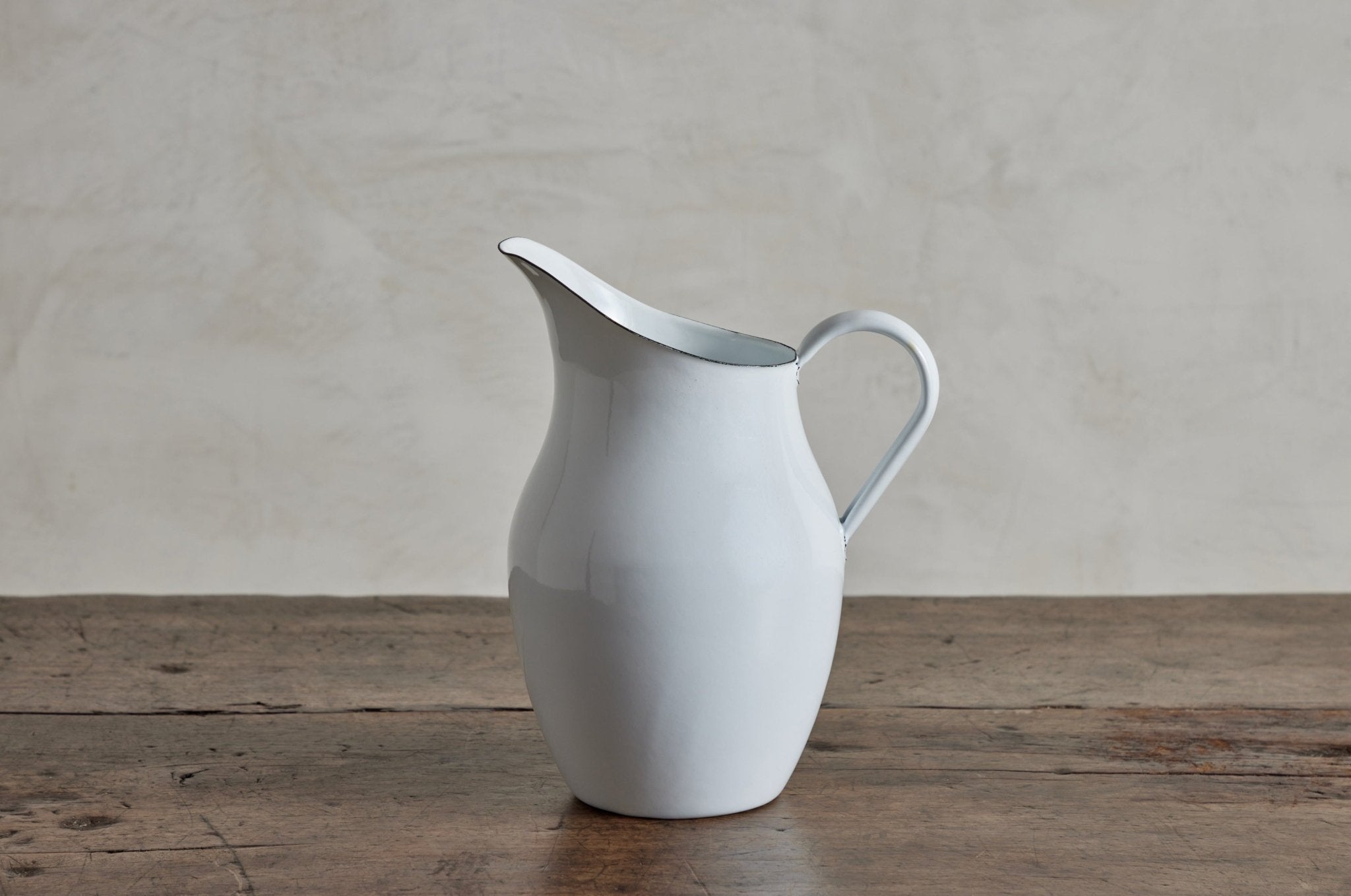 White Enamel Pitcher - Nickey Kehoe