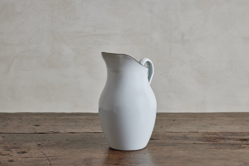 White Enamel Pitcher - Nickey Kehoe