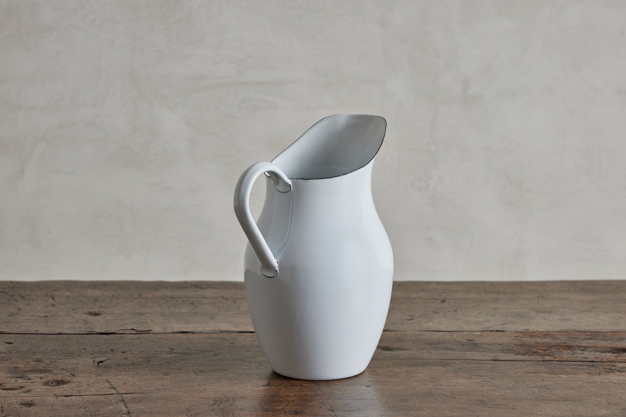 White Enamel Pitcher - Nickey Kehoe