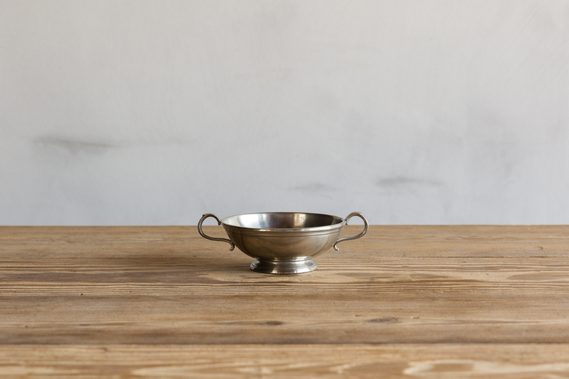 One Match Pewter Small Low Footed Bowl.