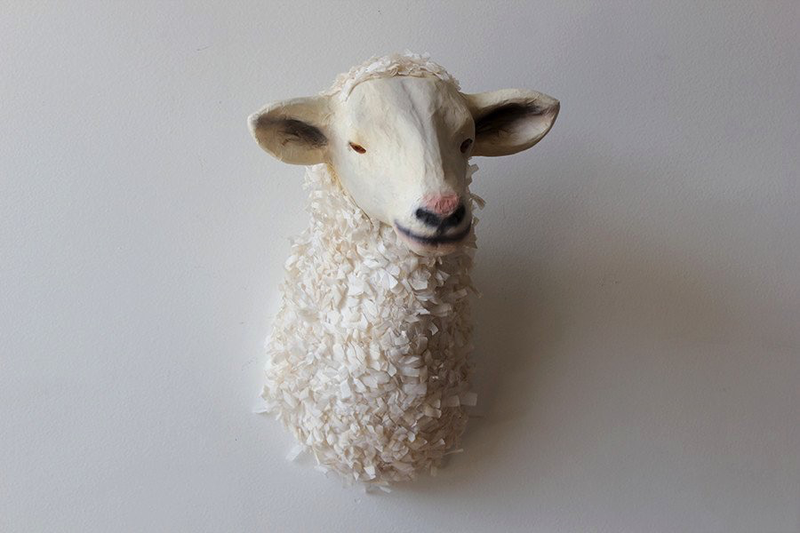 One Paper Taxidermy Sheep.