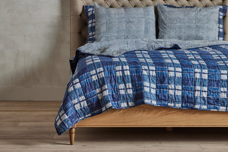 Nickey Kehoe, Set Of 2 Bandra Pillowcases in Indigo