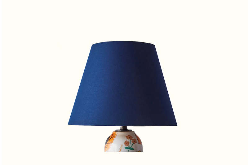 Lampshade in Blue Bookcloth (Multiple Sizes)