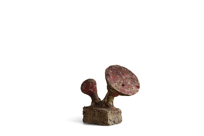Vintage Concrete Red Mushroom