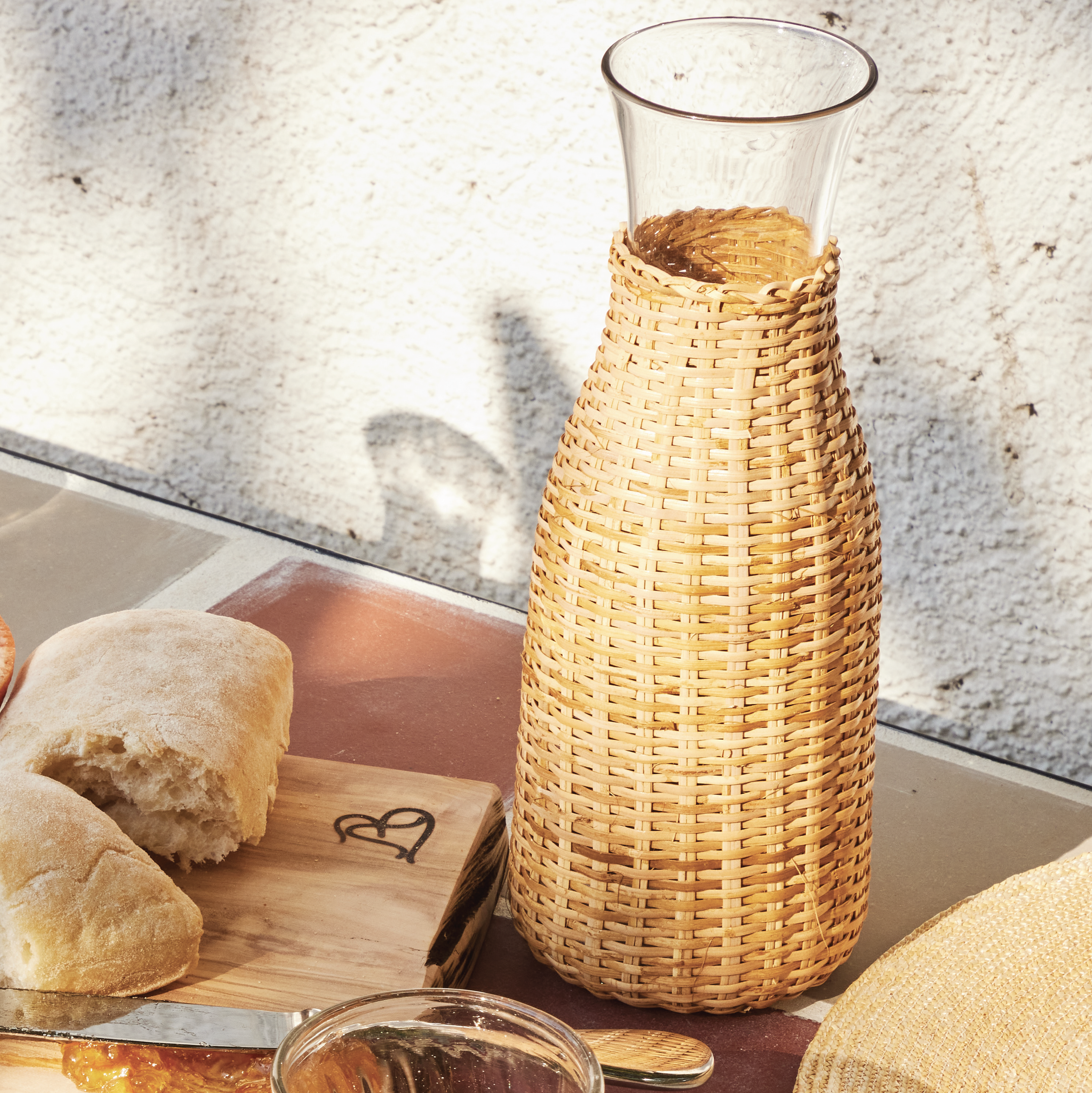 Rattan Wrapped Carafe