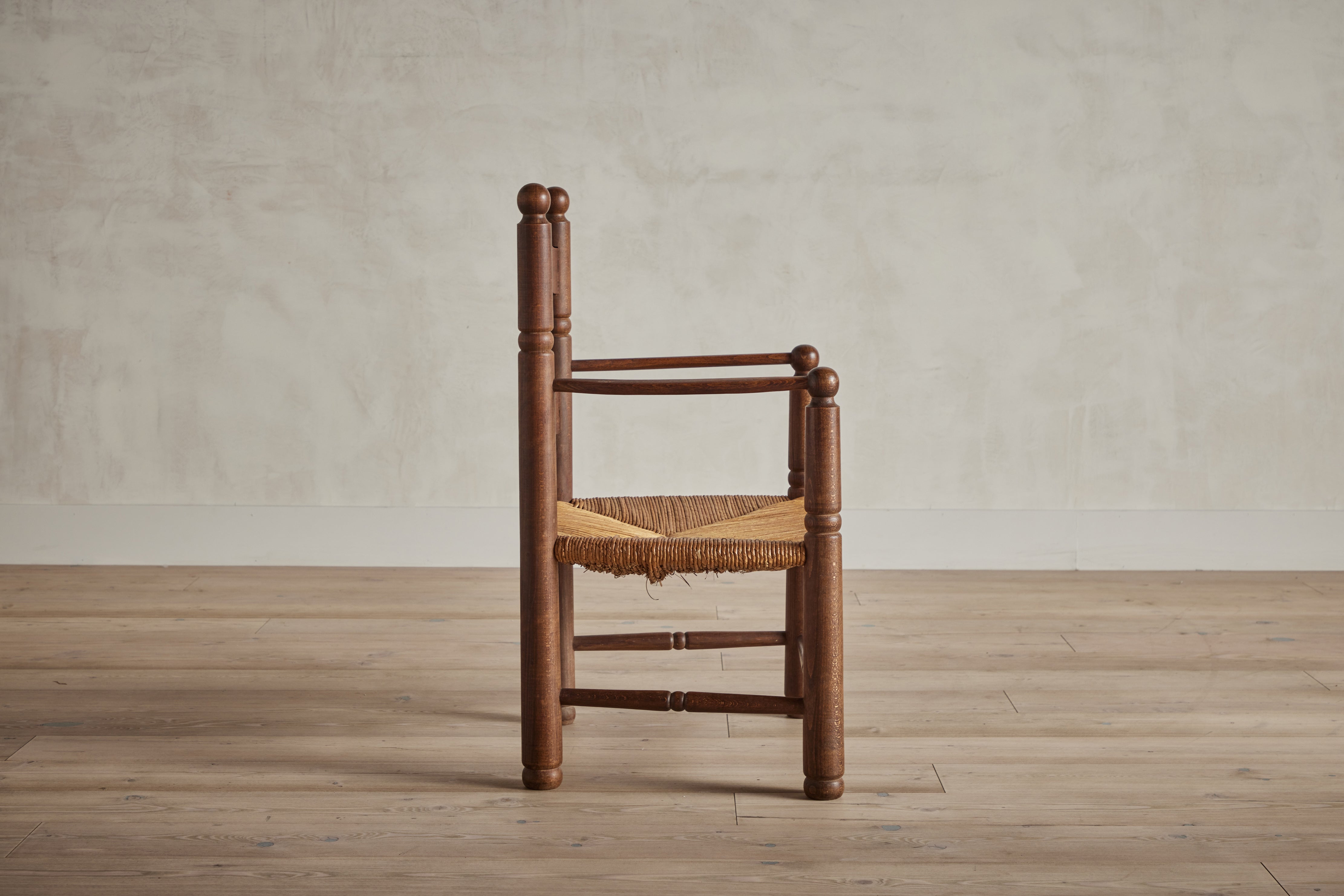 Set of 4 Ladder Back & Rush Chairs