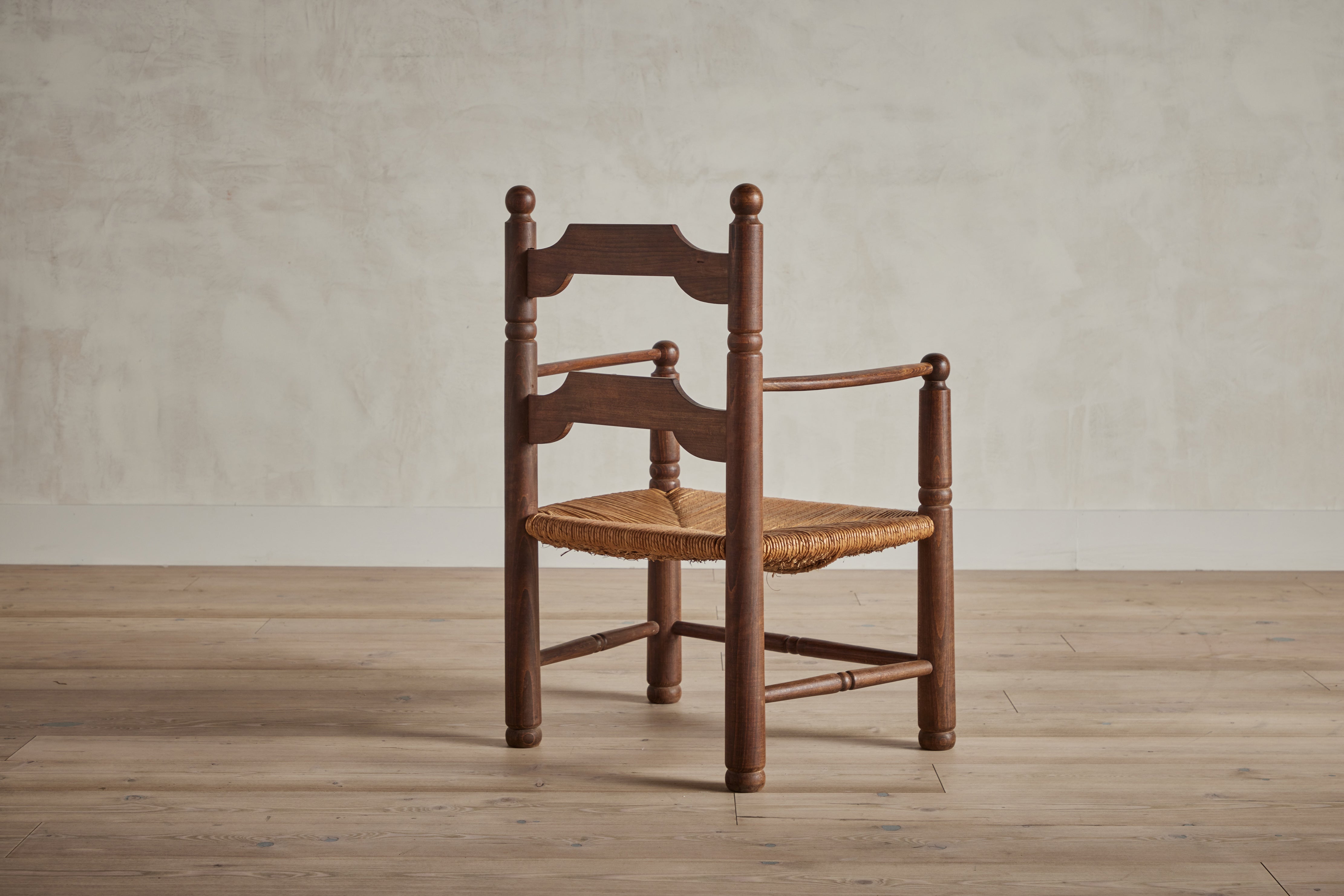 Set of 4 Ladder Back & Rush Chairs