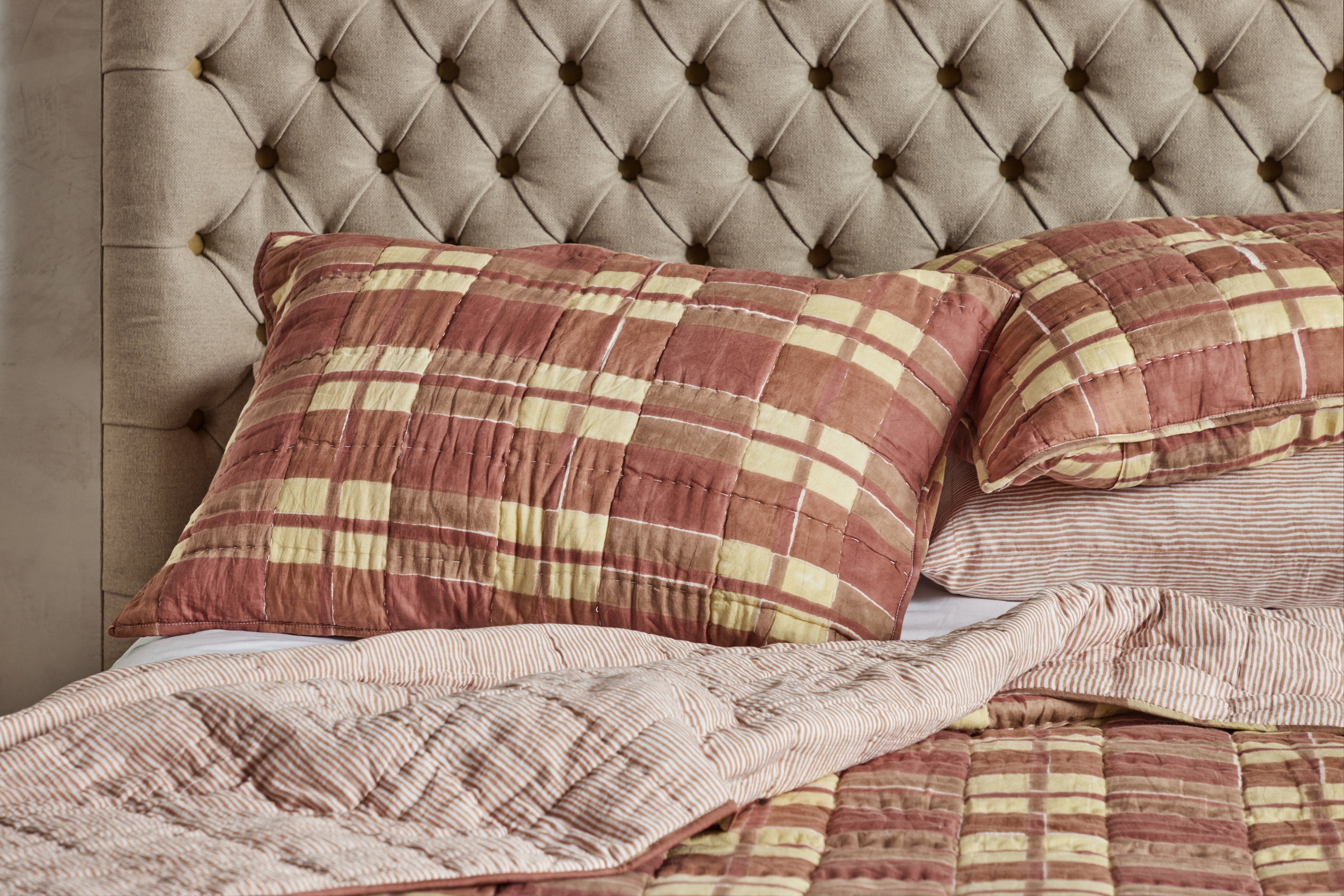 Nickey Kehoe, Set Of 2 Bandra Shams in Umber