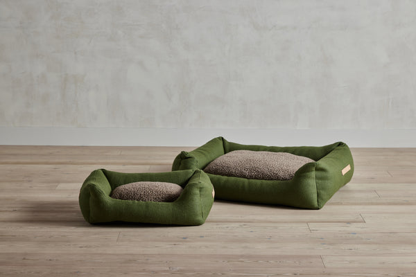 Henri Sage Jute Dog Bed