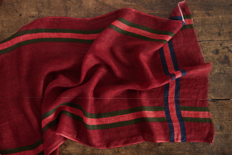 Bernard, Red Plaid Scarf