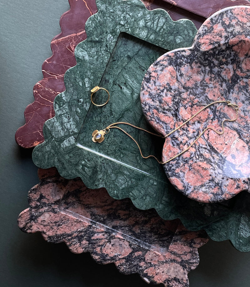 Anastasio Home, Bud Tray in Pink Granite