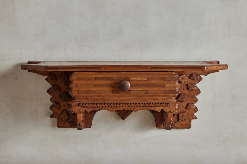 Folk Art Hanging Shelf