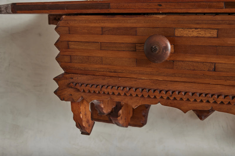 Folk Art Hanging Shelf