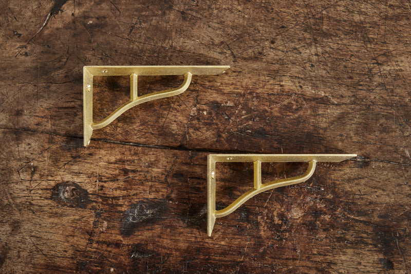 Futagami Japanese Brass Shelf Brackets (2 Sizes)