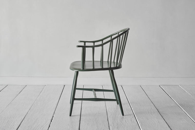 Low Back Metal Windsor Chair, Studio Green - In Stock