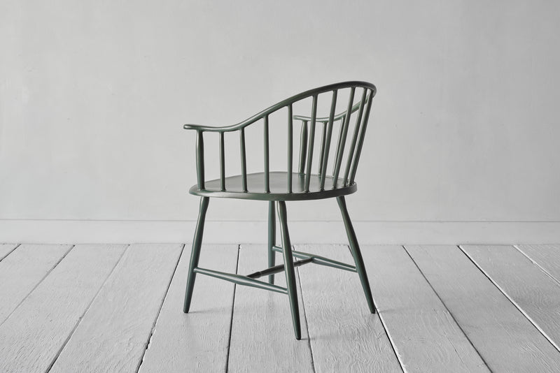 Low Back Metal Windsor Chair, Studio Green - In Stock