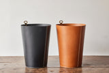 Leather Bin in Ochre