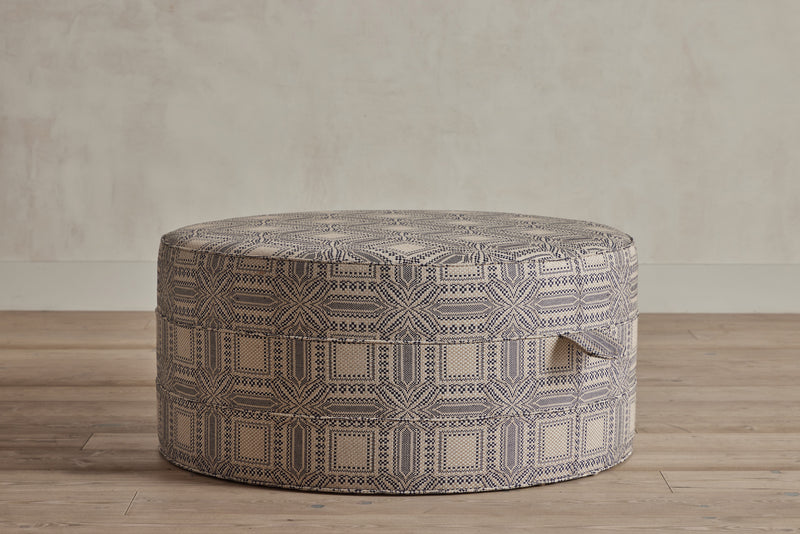 Nickey Kehoe 36" Round Hassock - In Stock