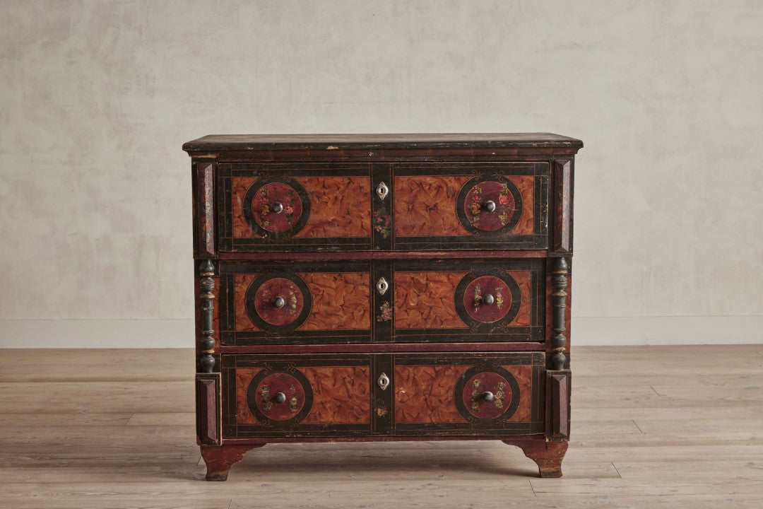 Folk Painted Chest of Drawers