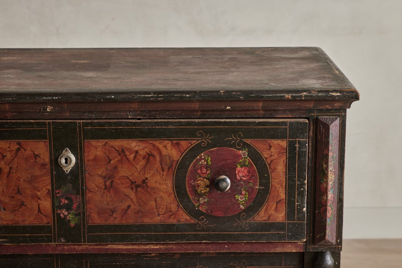 Folk Painted Chest of Drawers