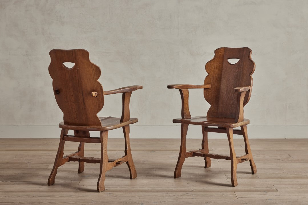 Pair of Danish Carved Chairs