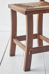 Oak and Rush Barstool