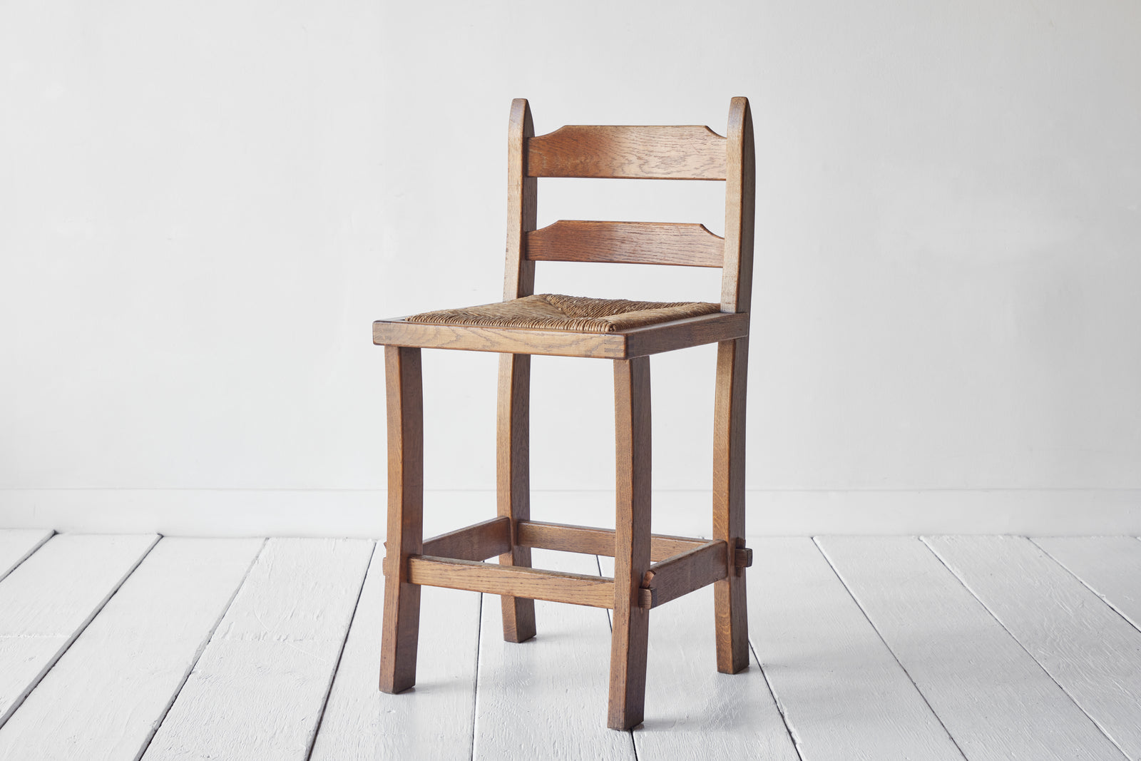 Oak and Rush Barstool – Nickey Kehoe display picture 2