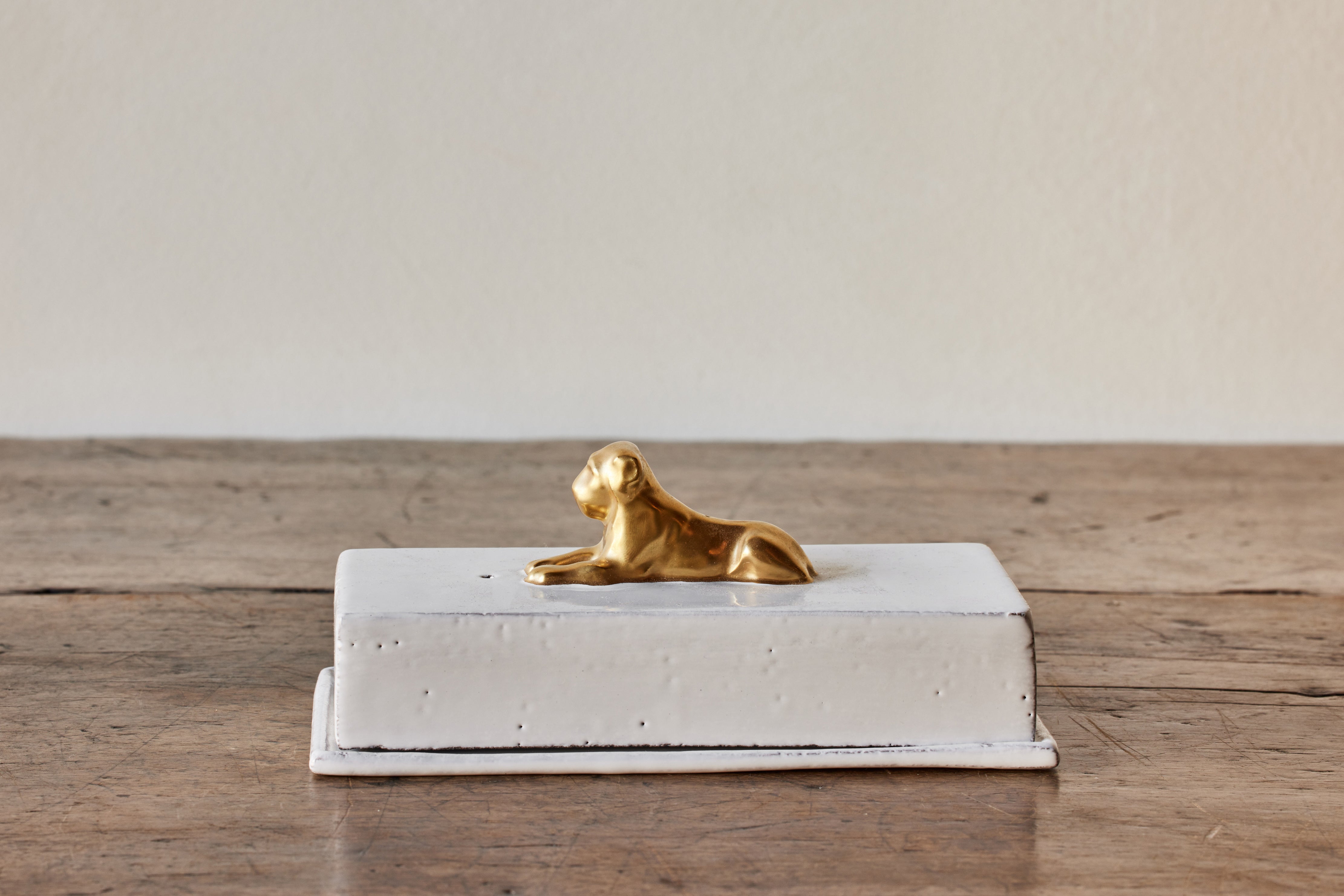 Gold Lion Incense Box & Holder