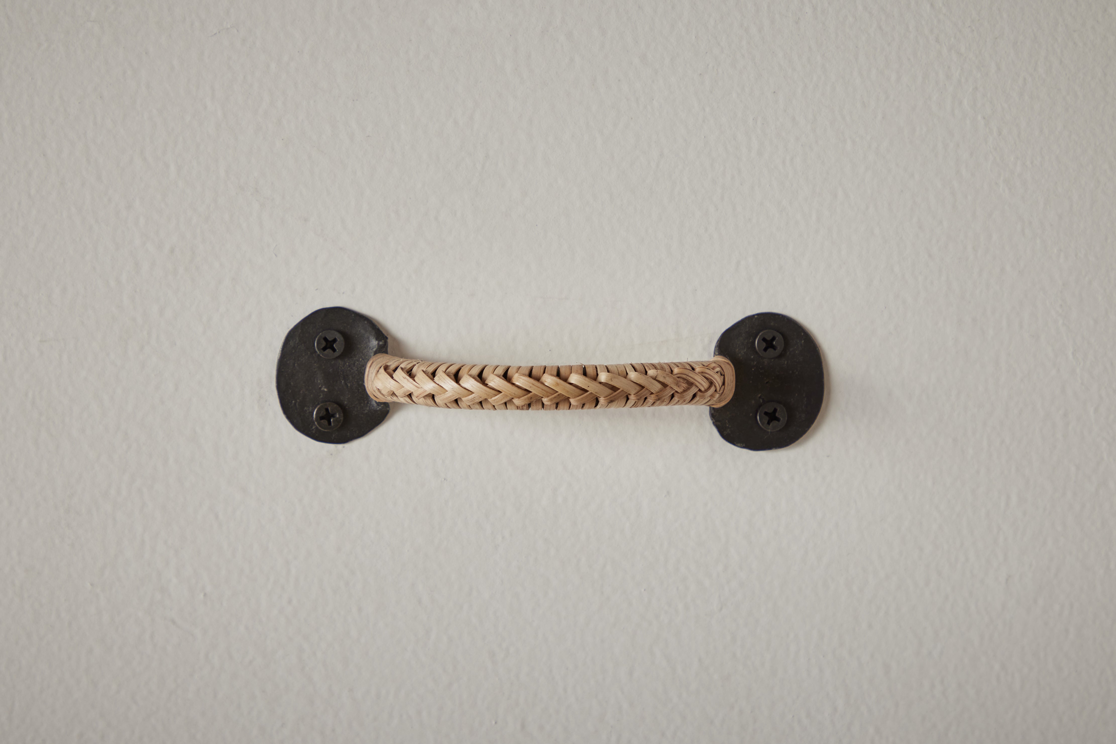 Nickey Kehoe Iron Drawer Pull with Braided Bamboo