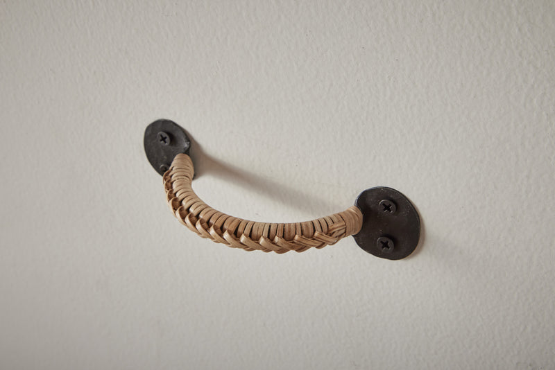 Nickey Kehoe Iron Drawer Pull with Braided Bamboo