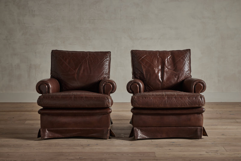 Pair of Leather Armchairs