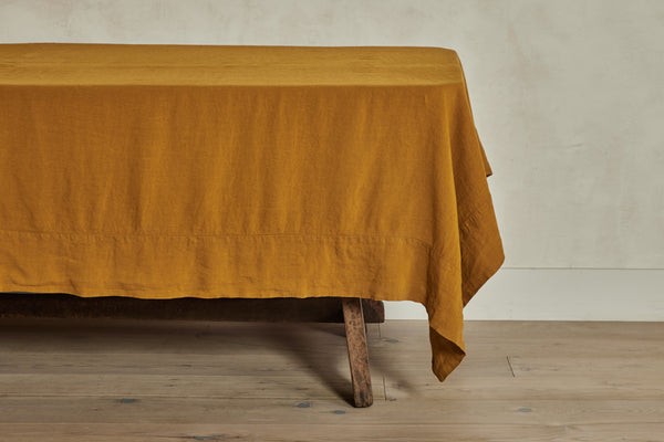 Once Milano Linen Tablecloth, Mustard
