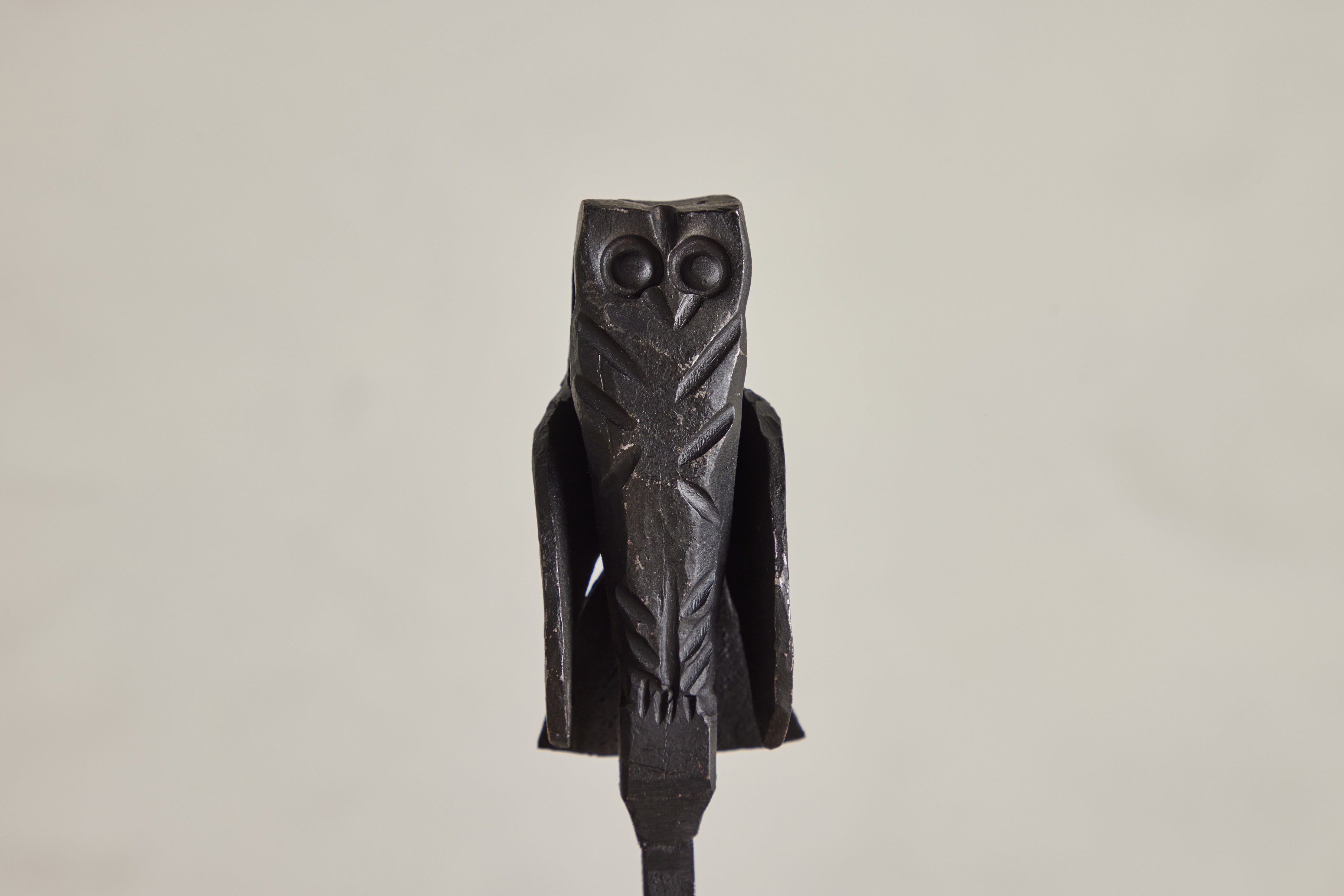Forged Iron Owl Fireplace Tools