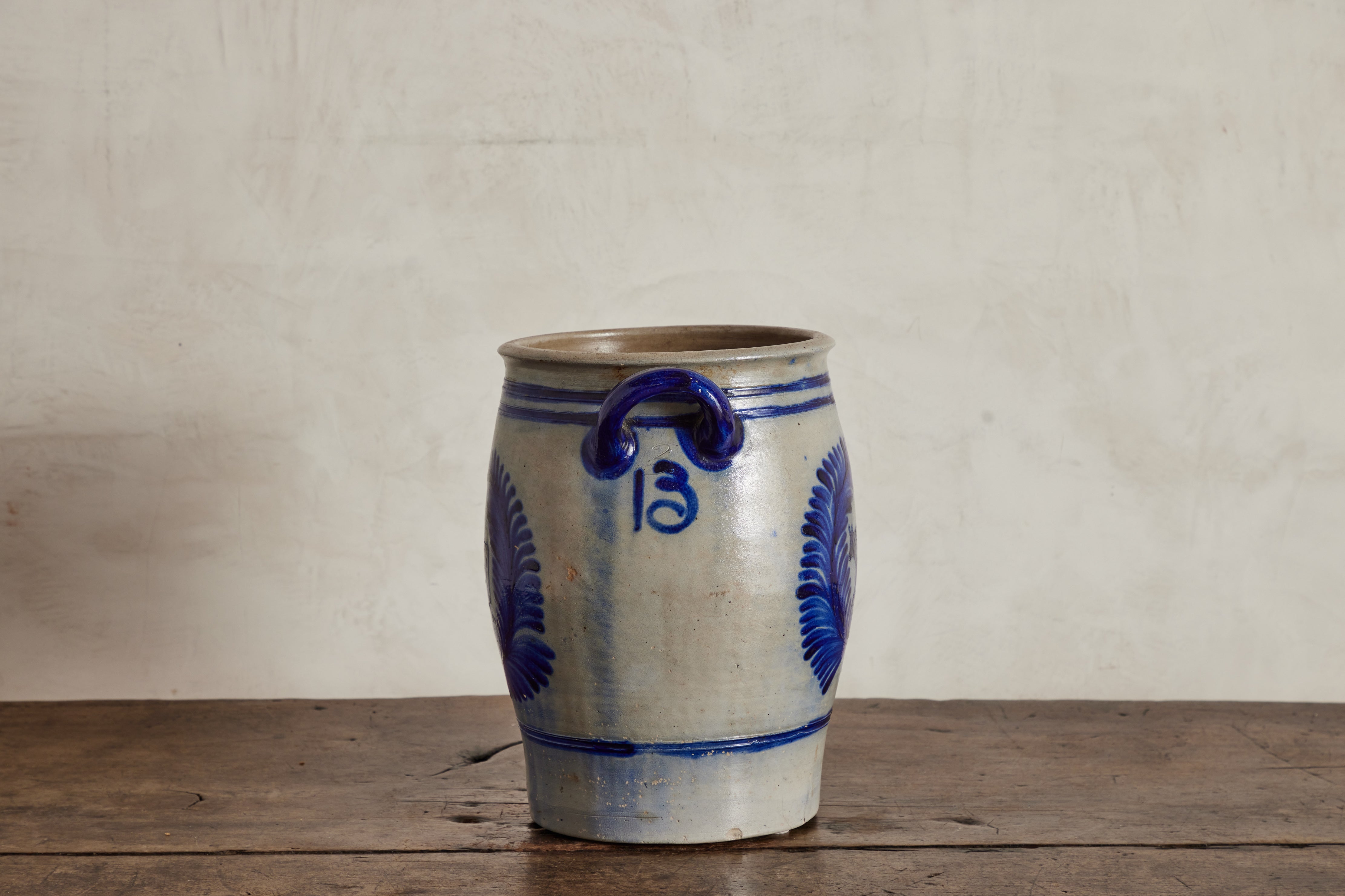 Cow and Leaves Salt Crock