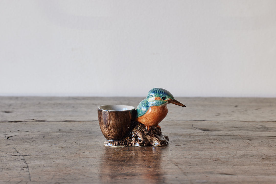 Set of 2 Woodland Animal Egg Cups, Kingfisher