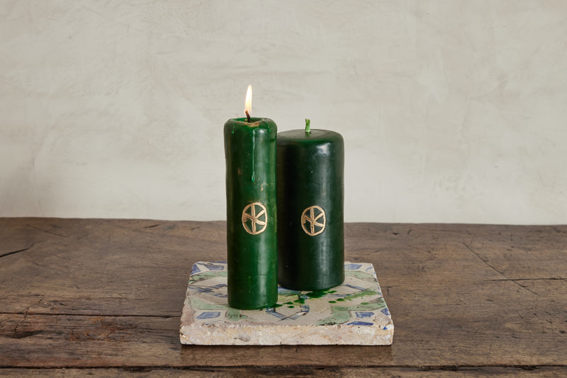 Nickey Kehoe Pillar Candle, Green
