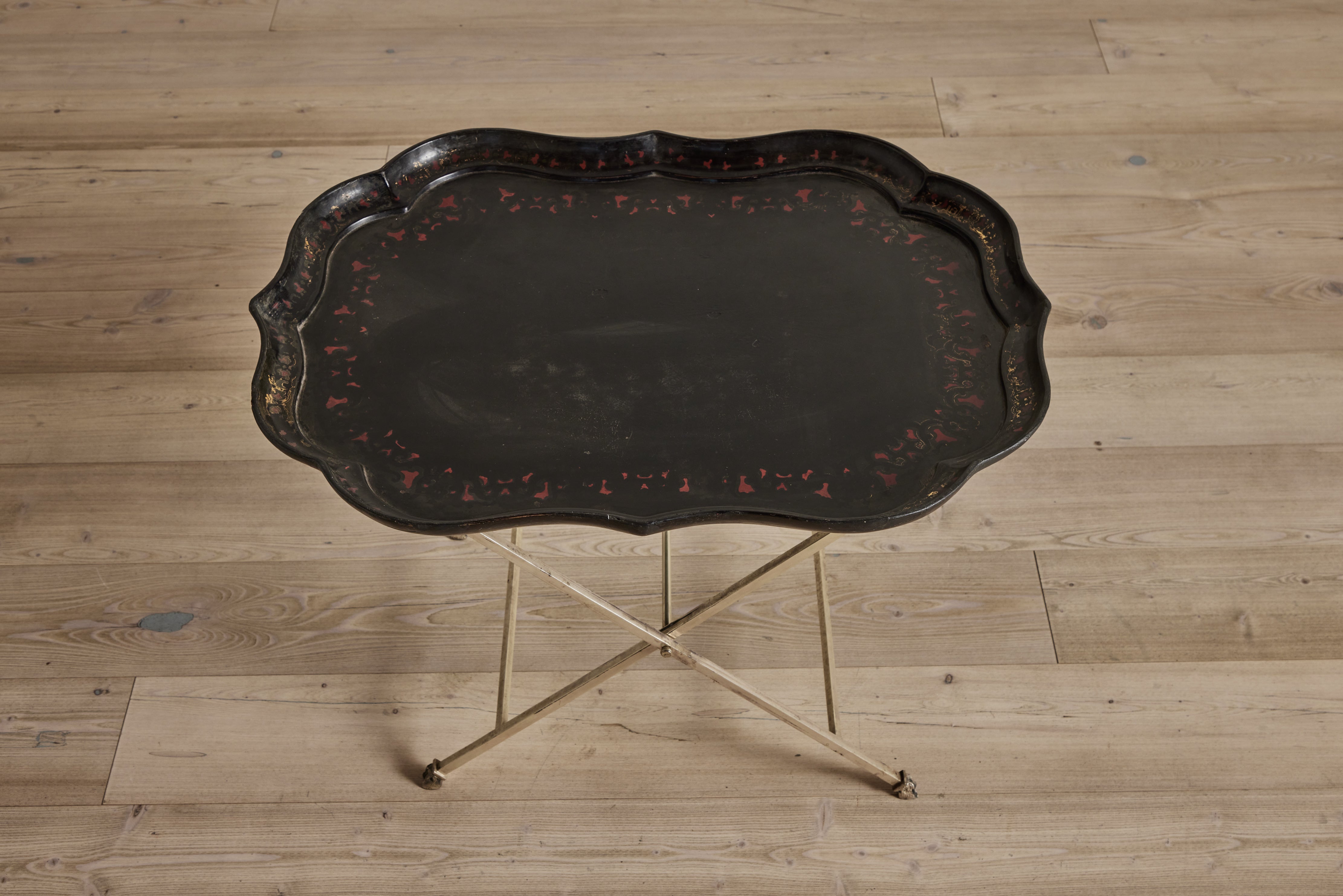 Painted Lacquer Tray Table