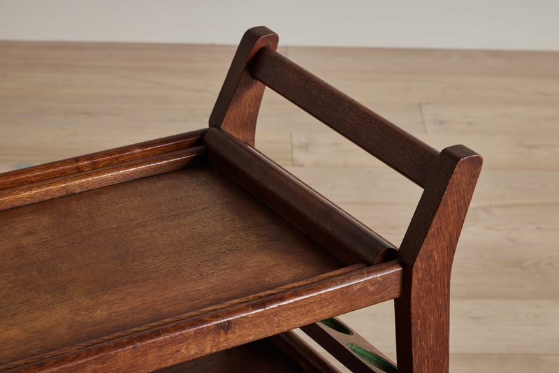Mid-Century Wood Bar Cart