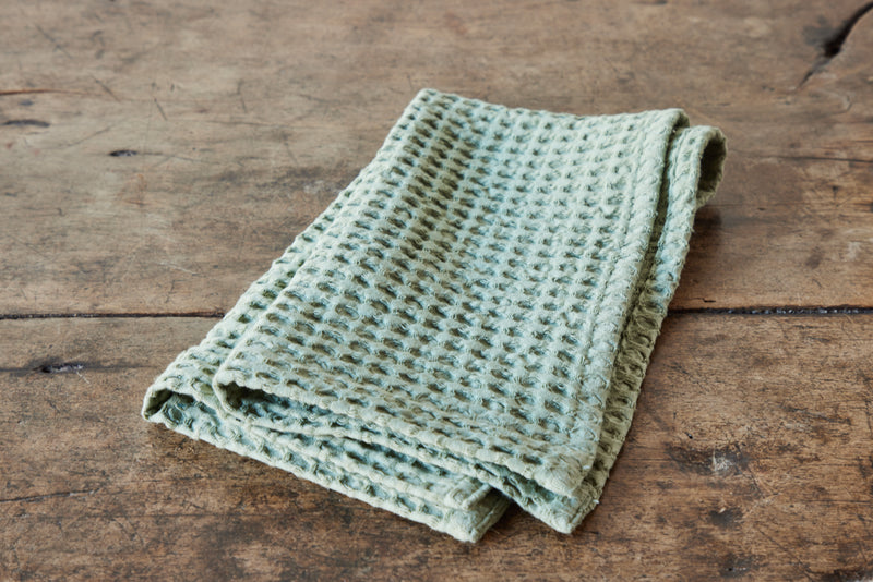 Busatti, Waffle Hand Towel in Green