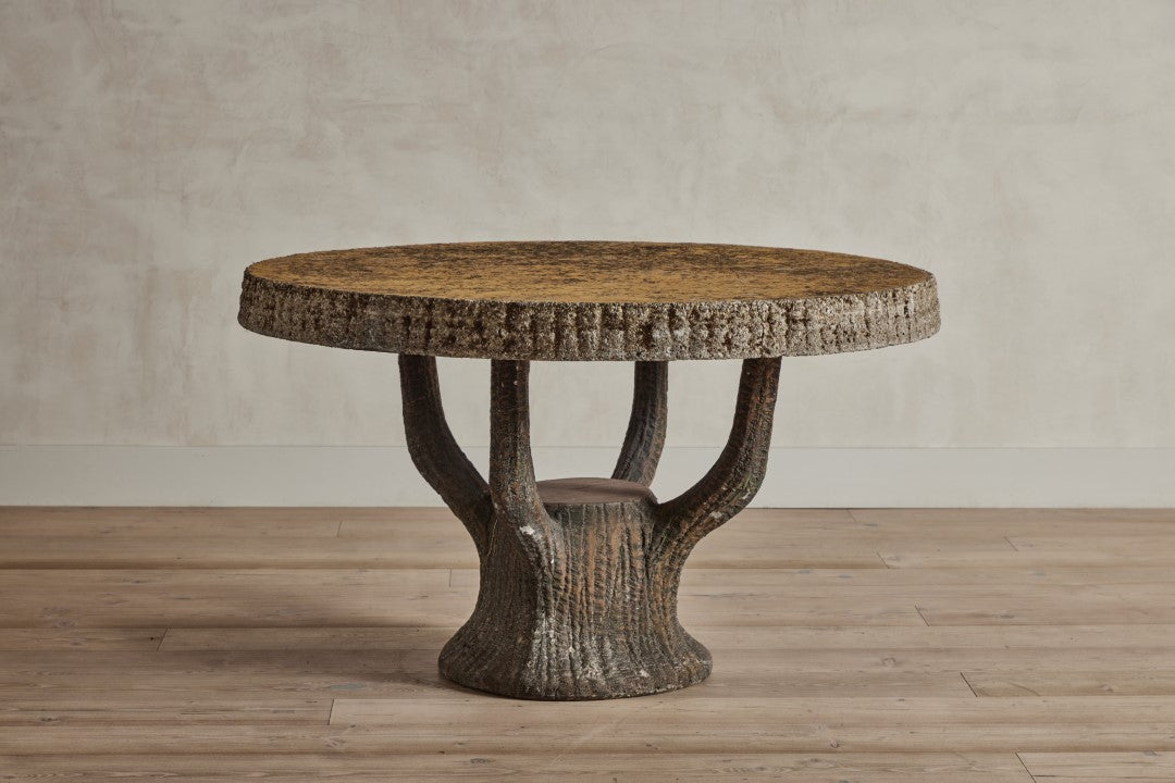 French Faux Bois Garden Table