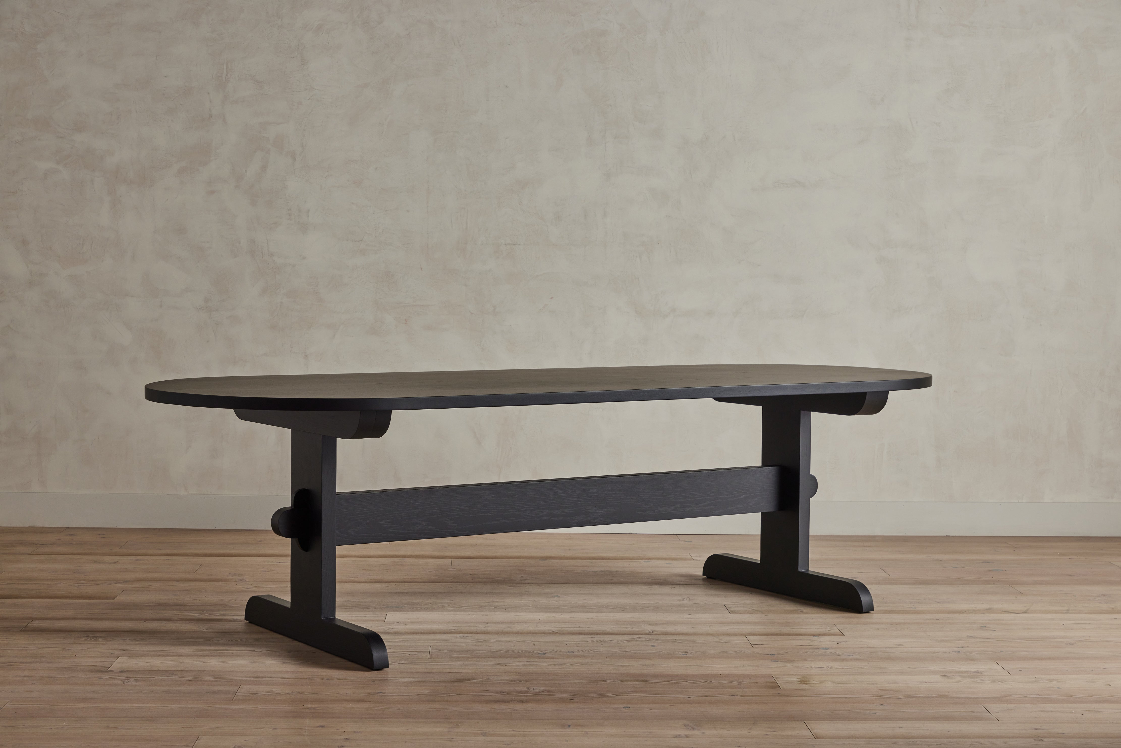 Nickey Kehoe 108" Oval Trestle Dining Table - In Stock