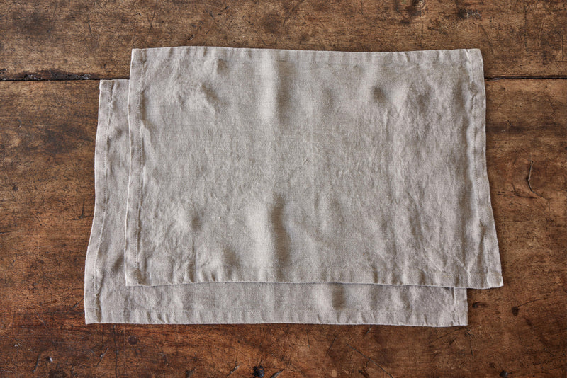 Once Milano Linen Placemats, Natural (Set of 2)