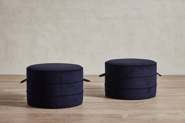 Nickey Kehoe 24" Round Hassock - In Stock
