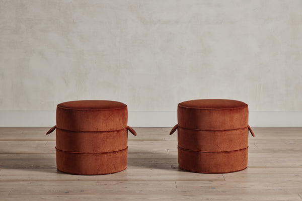 Nickey Kehoe 17" Round Hassock - In Stock