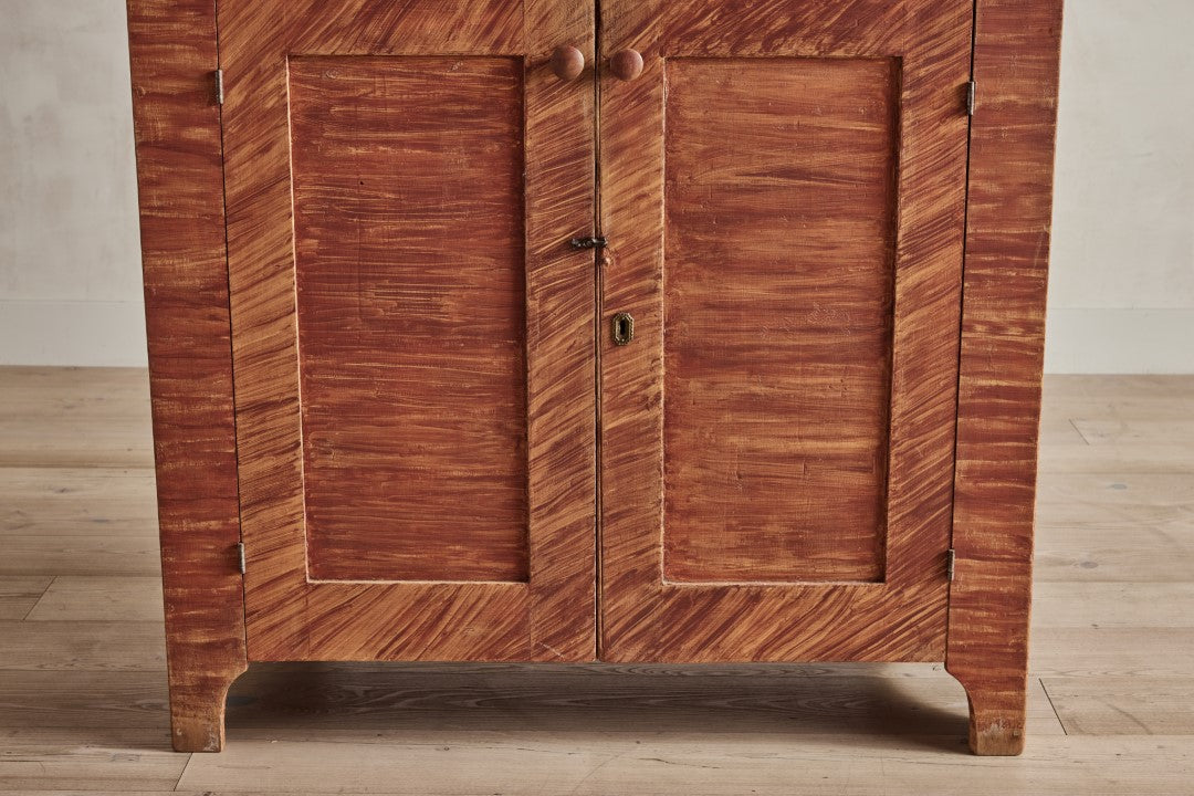 Grain Painted Jelly Cupboard