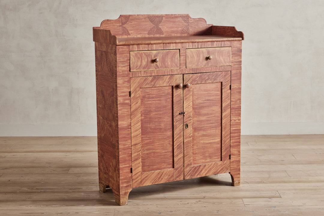 Grain Painted Jelly Cupboard