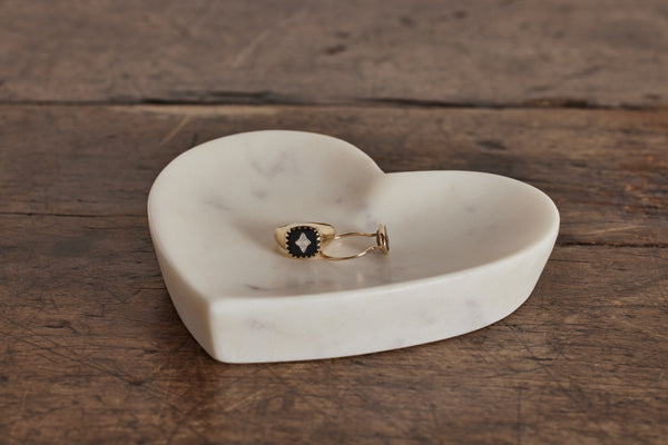 Heart Soap Stone Dish, Ivory