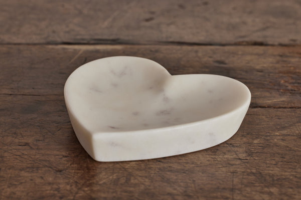 Heart Soap Stone Dish, Ivory