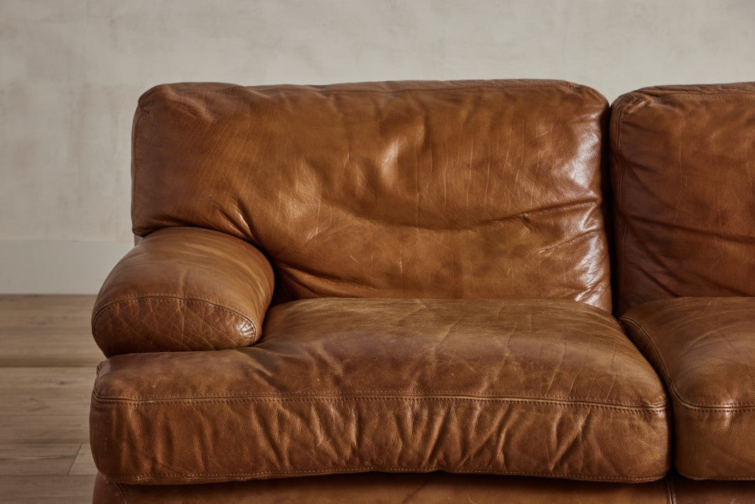 French Leather Loveseat