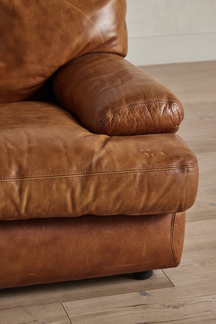 French Leather Loveseat